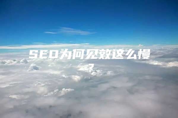 SEO为何见效这么慢？