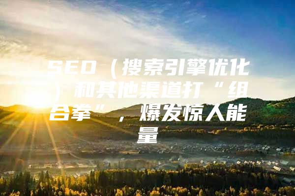 SEO（搜索引擎优化）和其他渠道打“组合拳”，爆发惊人能量