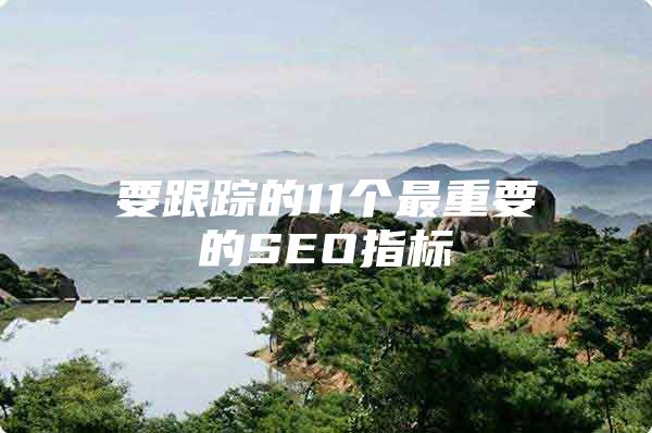 要跟踪的11个最重要的SEO指标