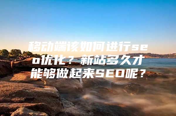 移动端该如何进行seo优化？新站多久才能够做起来SEO呢？