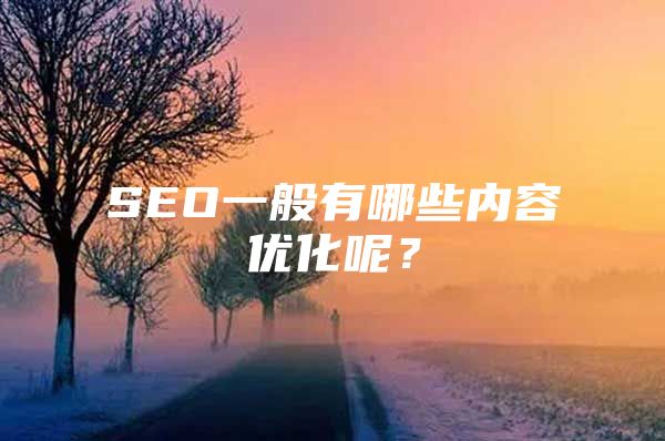 SEO一般有哪些内容优化呢？