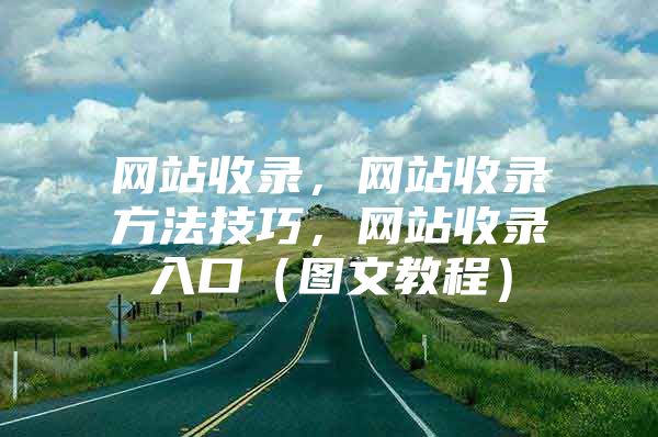 网站收录，网站收录方法技巧，网站收录入口（图文教程）