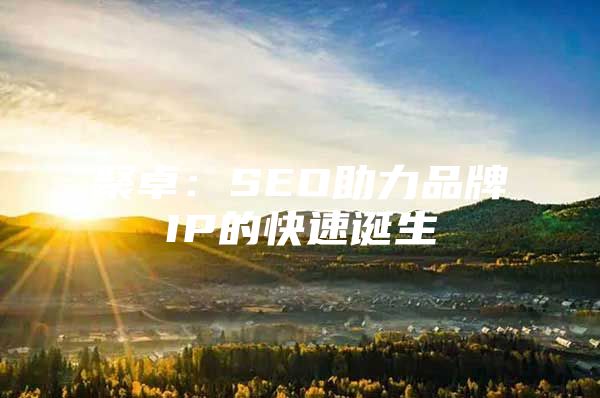 聚卓：SEO助力品牌IP的快速诞生