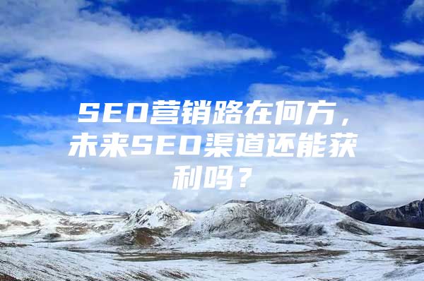 SEO营销路在何方，未来SEO渠道还能获利吗？