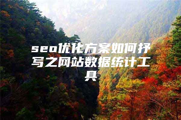 seo优化方案如何抒写之网站数据统计工具