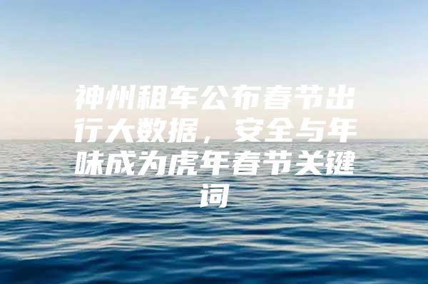 神州租车公布春节出行大数据，安全与年味成为虎年春节关键词