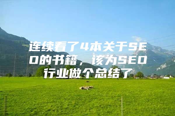 连续看了4本关于SEO的书籍，该为SEO行业做个总结了