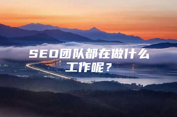 SEO团队都在做什么工作呢？