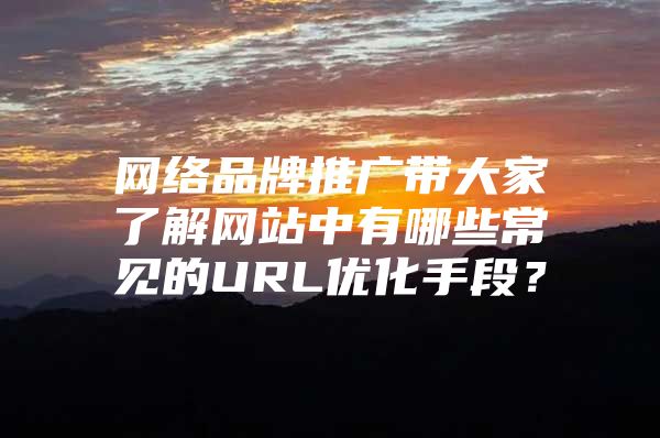 网络品牌推广带大家了解网站中有哪些常见的URL优化手段？