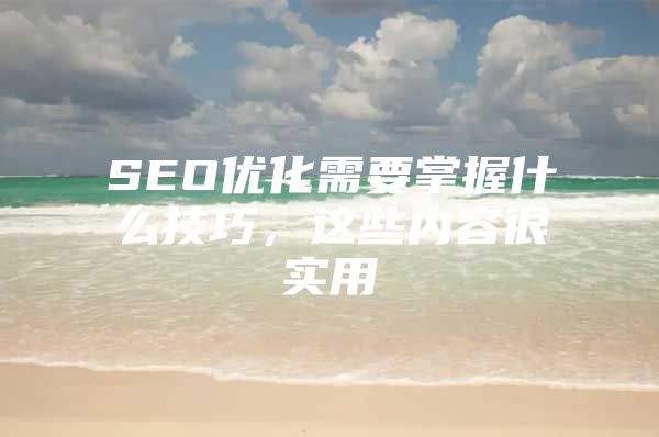 SEO优化需要掌握什么技巧,这些内容很实用