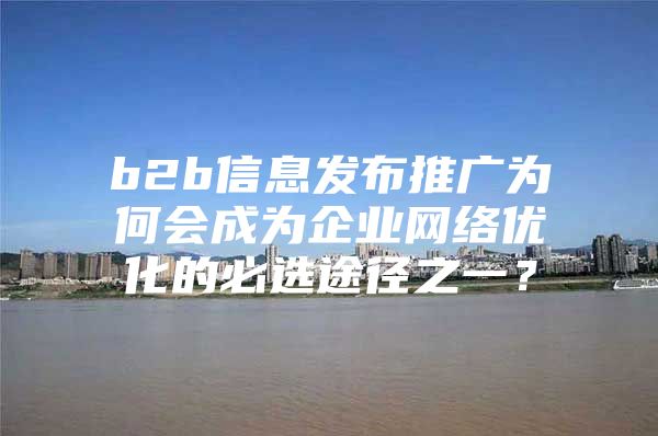 b2b信息发布推广为何会成为企业网络优化的必选途径之一？