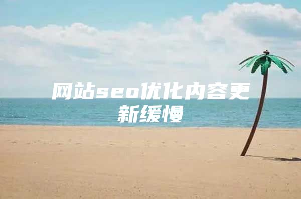 网站seo优化内容更新缓慢