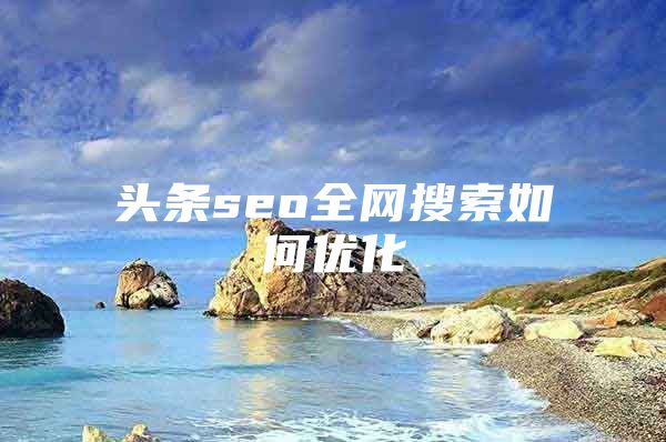 头条seo全网搜索如何优化