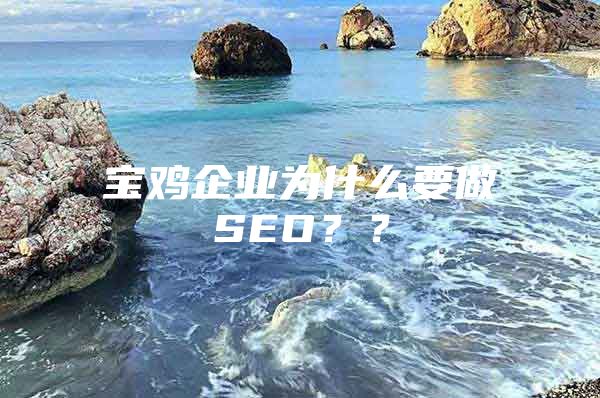 宝鸡企业为什么要做SEO？？
