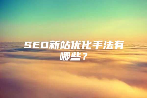 SEO新站优化手法有哪些？