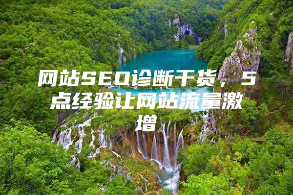网站SEO诊断干货，5点经验让网站流量激增