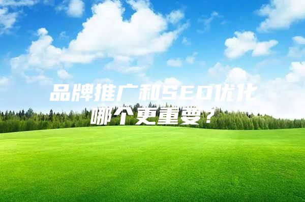品牌推广和SEO优化哪个更重要？
