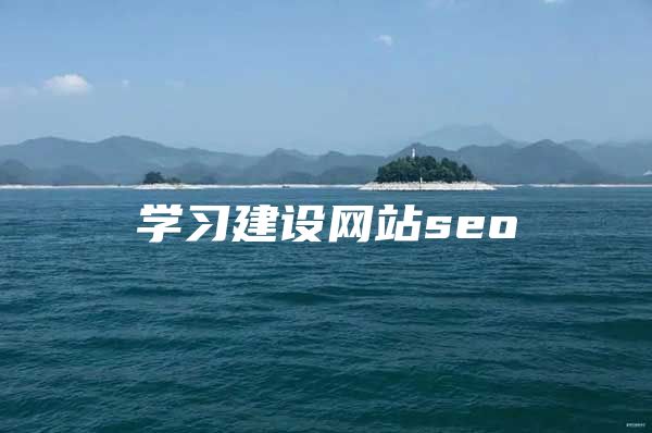 学习建设网站seo