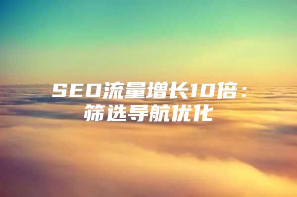 SEO流量增长10倍：筛选导航优化