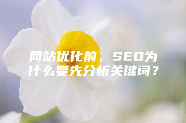 网站优化前，SEO为什么要先分析关键词？