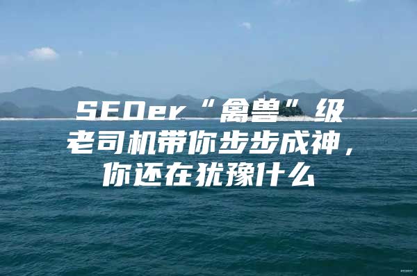 SEOer“禽兽”级老司机带你步步成神，你还在犹豫什么