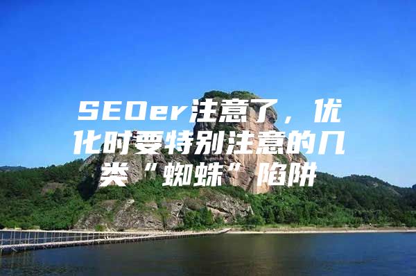 SEOer注意了，优化时要特别注意的几类“蜘蛛”陷阱