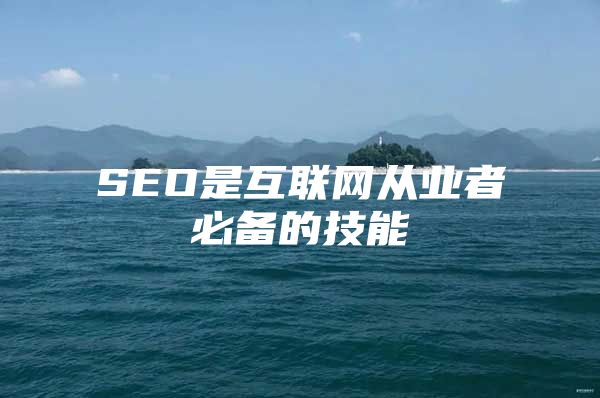 SEO是互联网从业者必备的技能