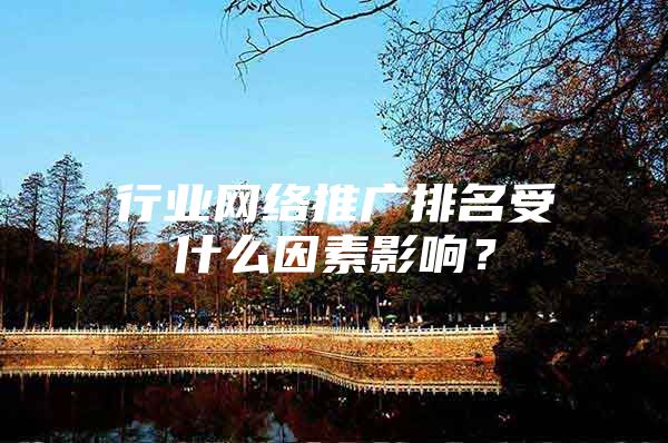 行业网络推广排名受什么因素影响？