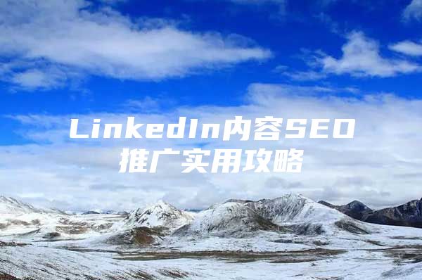 LinkedIn内容SEO推广实用攻略