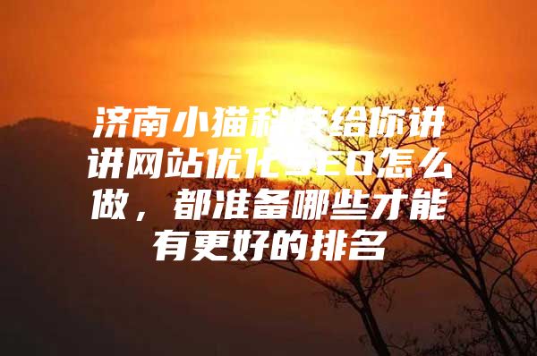 济南小猫科技给你讲讲网站优化SEO怎么做，都准备哪些才能有更好的排名