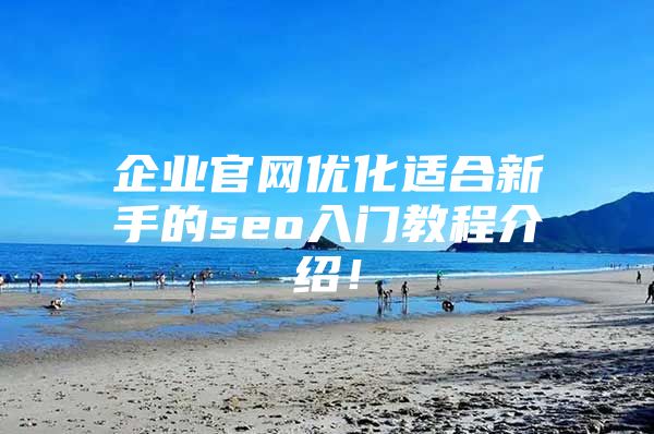 企业官网优化适合新手的seo入门教程介绍！