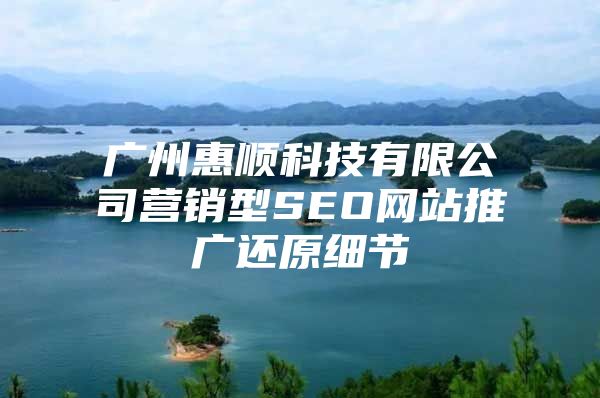 广州惠顺科技有限公司营销型SEO网站推广还原细节