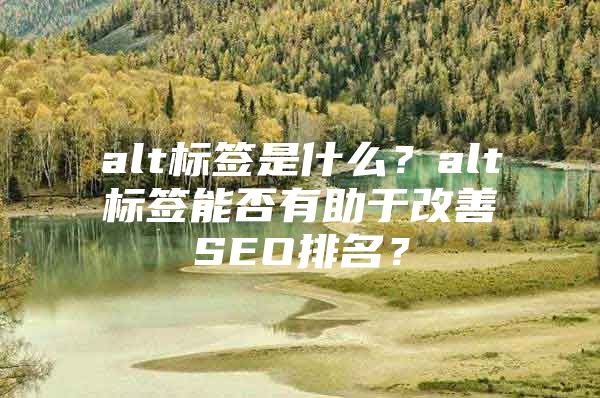 alt标签是什么？alt标签能否有助于改善SEO排名？