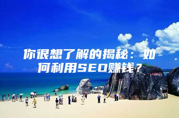 你很想了解的揭秘：如何利用SEO赚钱？