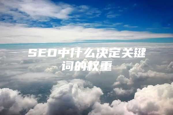 SEO中什么决定关键词的权重