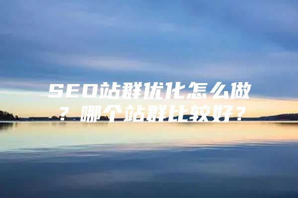 SEO站群优化怎么做？哪个站群比较好？
