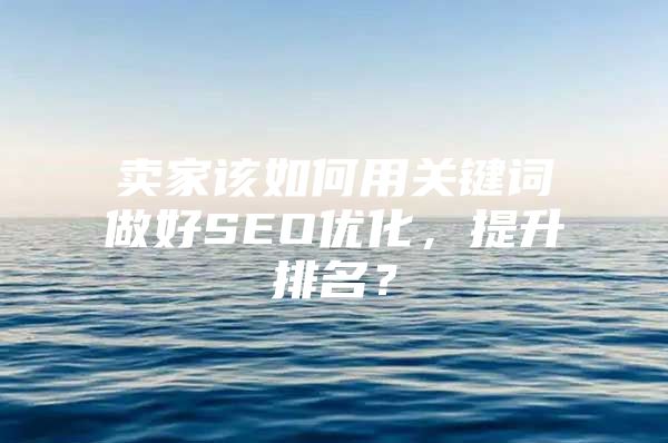 卖家该如何用关键词做好SEO优化，提升排名？