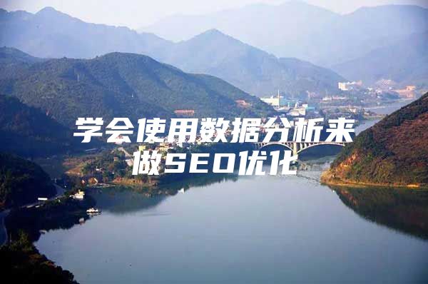 学会使用数据分析来做SEO优化