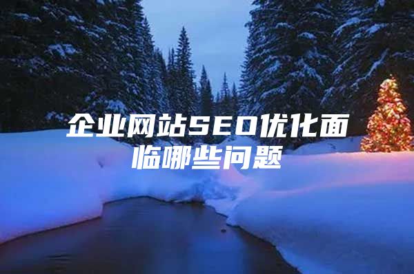 企业网站SEO优化面临哪些问题