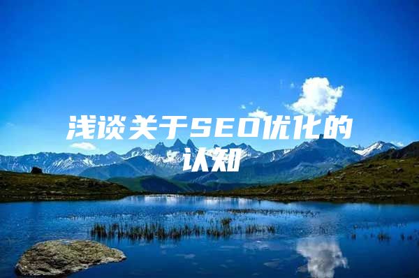 浅谈关于SEO优化的认知
