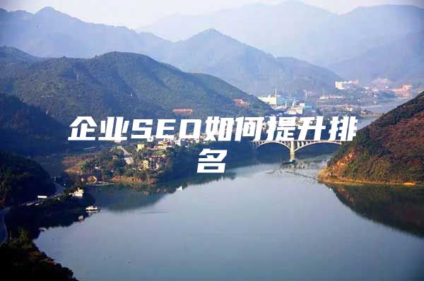 企业SEO如何提升排名