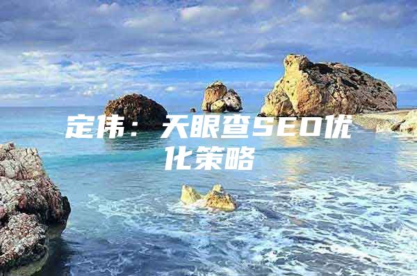 定伟：天眼查SEO优化策略