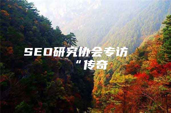 SEO研究协会专访 “传奇