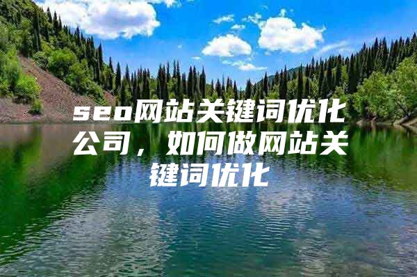 seo网站关键词优化公司，如何做网站关键词优化