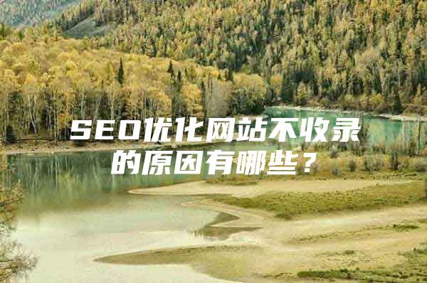 SEO优化网站不收录的原因有哪些？