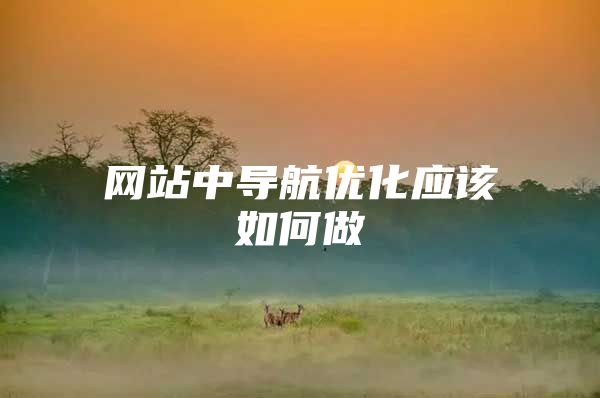 网站中导航优化应该如何做
