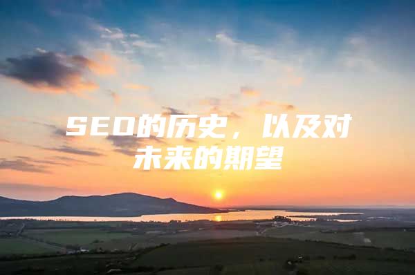 SEO的历史，以及对未来的期望
