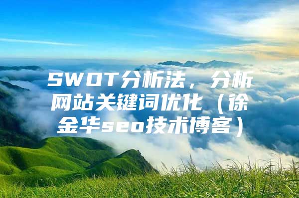 SWOT分析法，分析网站关键词优化（徐金华seo技术博客）