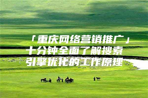 「重庆网络营销推广」十分钟全面了解搜索引擎优化的工作原理