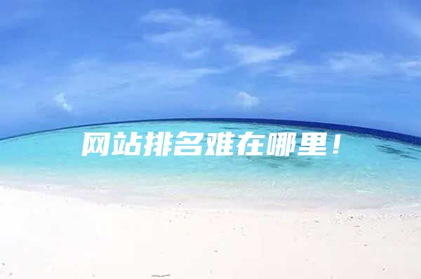 网站排名难在哪里！